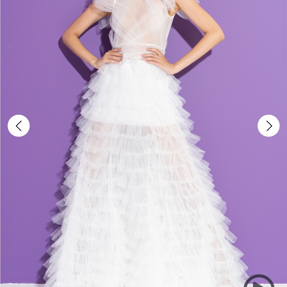 White Tulle Gown